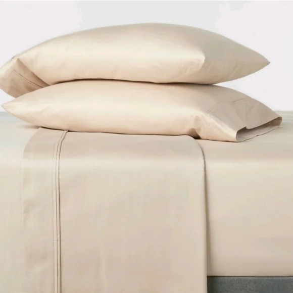 Threshold Full Solid Performance 400 Thread CountSheet Set True Khaki